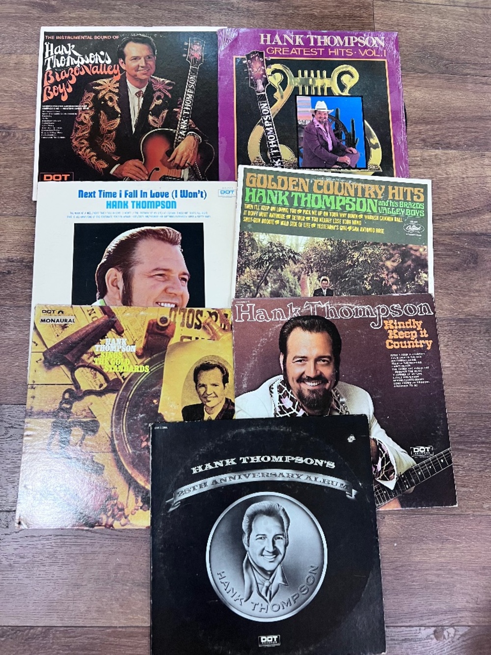 Rare Hank Thompson VinylRecord Collection 7 albums!